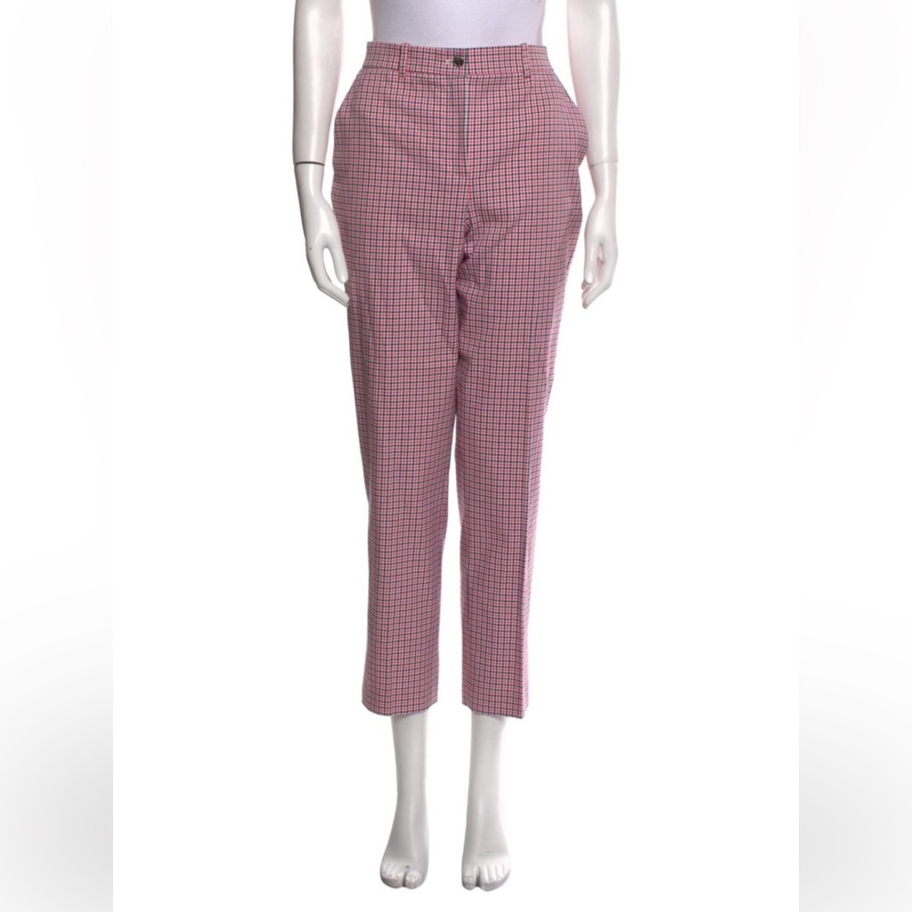 Michael Kors Collection - Plaid Straight Leg Pant in Azalea Multi - size 8 - EUC